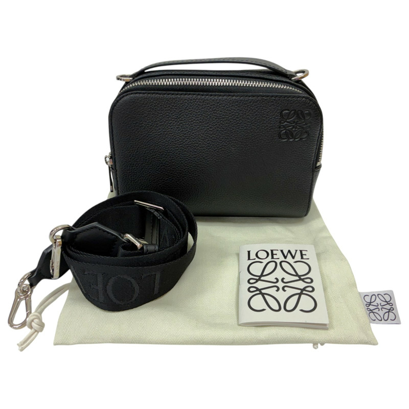 黑色 牛皮 Mini crossbody camera 兩用包【LOEWE 羅威】 C660R41X02-7