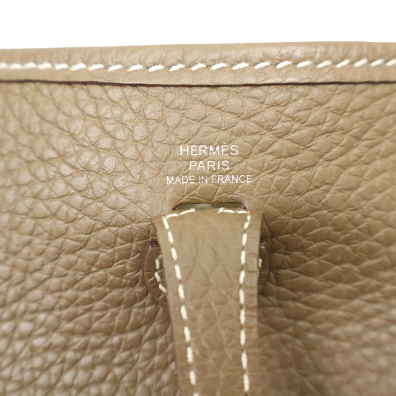 大象灰 TC牛皮  Mini Evelyne 肩背包 U刻【HERMES 愛馬仕】 H069426CK-4