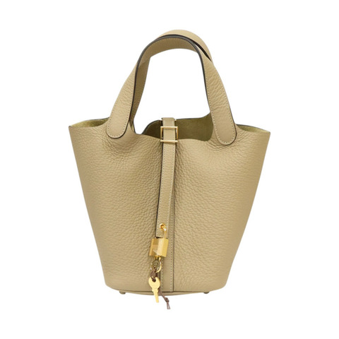 風衣灰 TC牛皮 Picotin Lock 18 手提包【HERMES 愛馬仕】 H056289CCS2