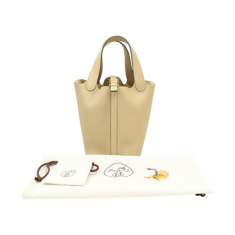 風衣灰 TC牛皮 Picotin Lock 18 手提包【HERMES 愛馬仕】 H056289CCS2-6