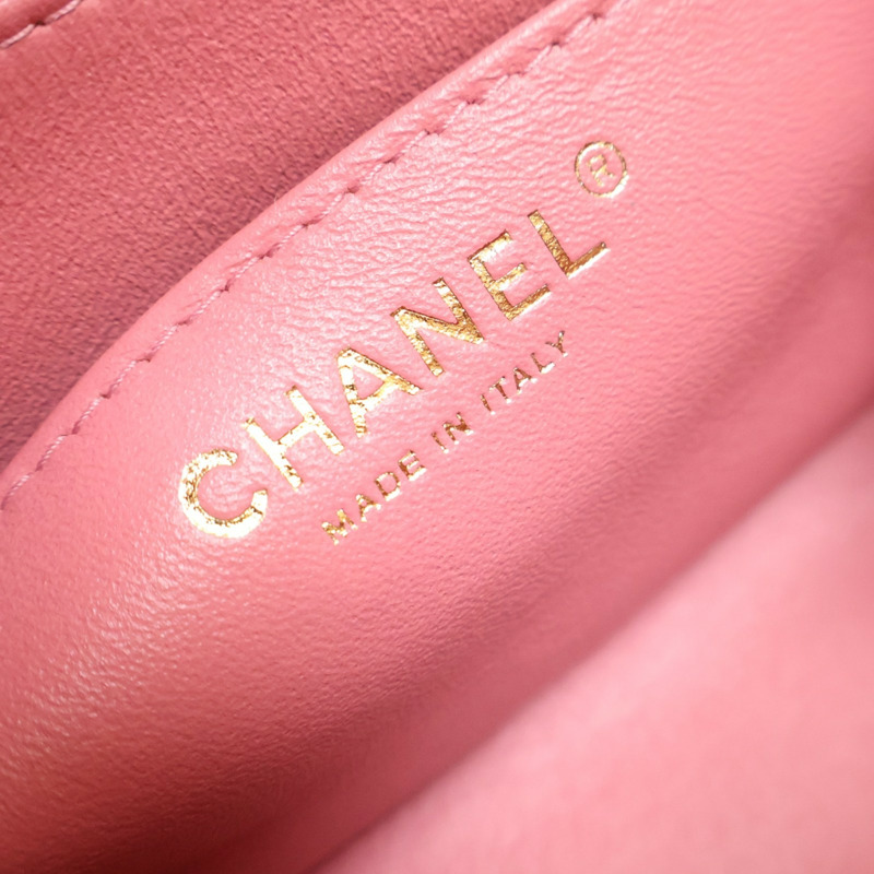 粉色 菱格紋羊皮 COCO 17 肩背包【CHANEL 香奈兒】 A35200-5