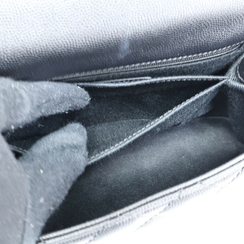 黑色牛皮 Flap Bag With Top Handle 兩用包【CHANEL 香奈兒】 A92990-3