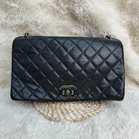 Chanel香奈兒 黑銀 孟買系列 單肩包