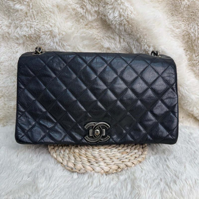 Chanel香奈兒 黑銀 孟買系列 單肩包-0