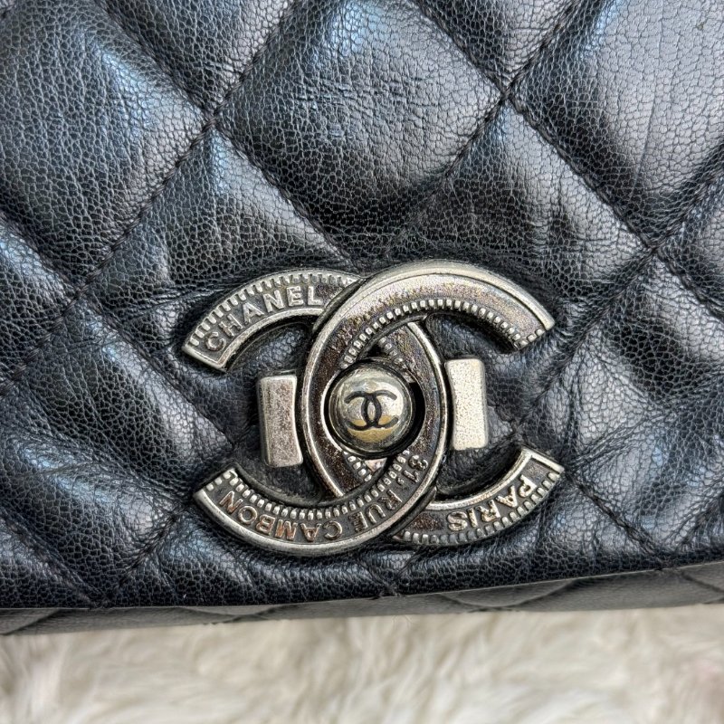 Chanel香奈兒 黑銀 孟買系列 單肩包-8