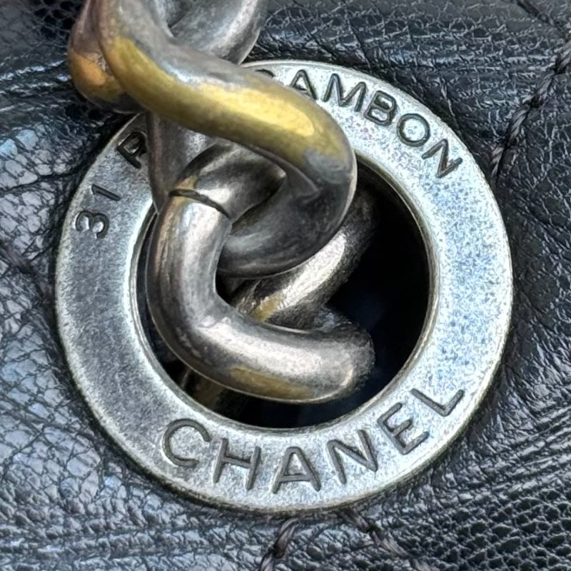 Chanel香奈兒 黑銀 孟買系列 單肩包-9