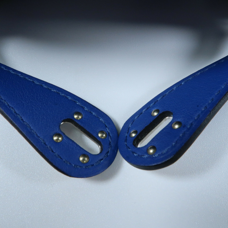 HERMES Swift皮革Mini Lindy銀扣手挽肩背兩用袋Bleu Royal/Bleu Saphir-11