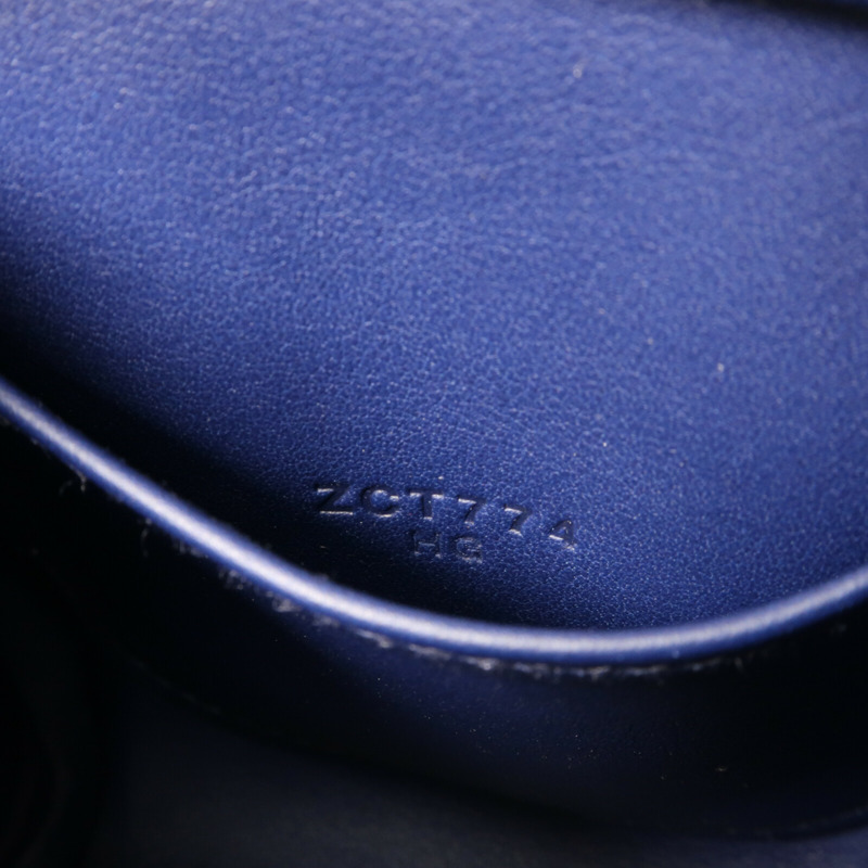 HERMES Swift皮革Mini Lindy銀扣手挽肩背兩用袋Bleu Royal/Bleu Saphir-14