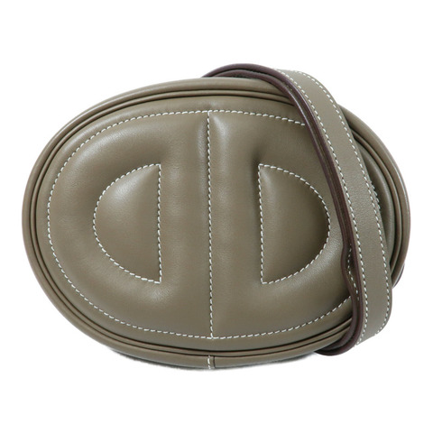 HERMES Swift皮革In The Loop Belt Bag銀扣肩背袋Etoupe