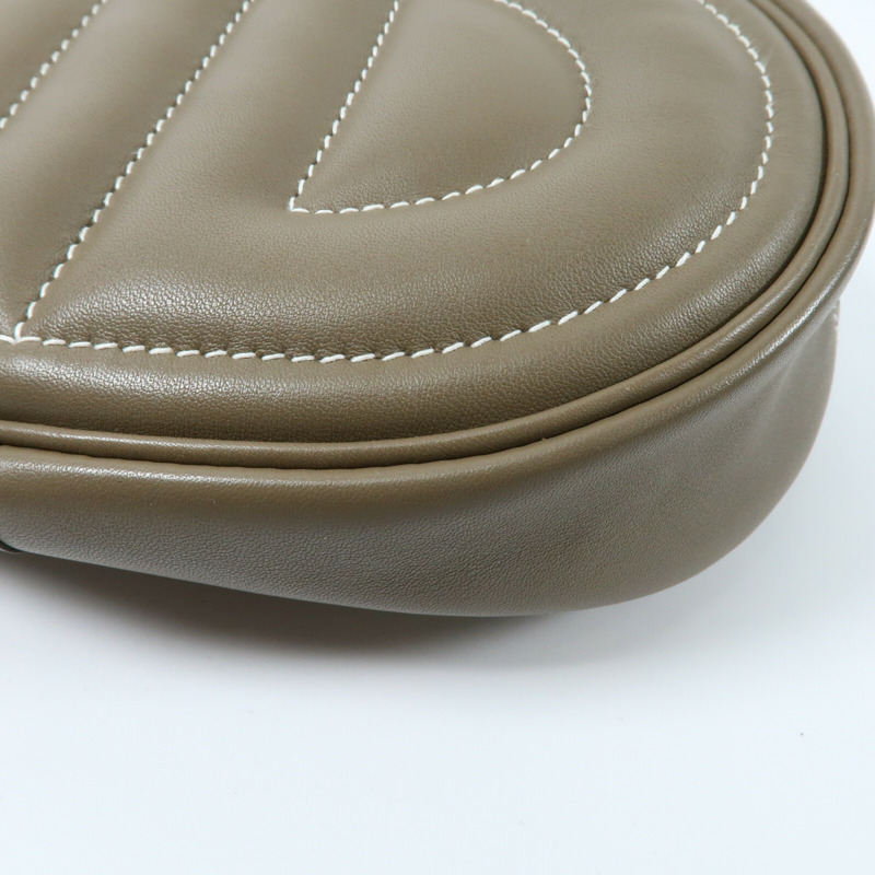 HERMES Swift皮革In The Loop Belt Bag銀扣肩背袋Etoupe-5