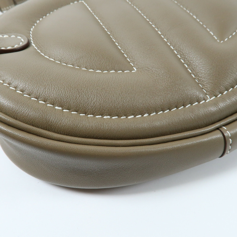 HERMES Swift皮革In The Loop Belt Bag銀扣肩背袋Etoupe-6