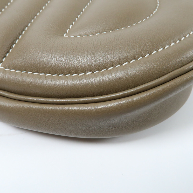 HERMES Swift皮革In The Loop Belt Bag銀扣肩背袋Etoupe-7