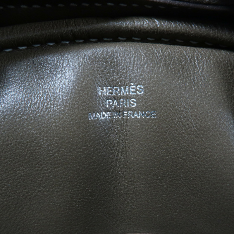HERMES Swift皮革In The Loop Belt Bag銀扣肩背袋Etoupe-11