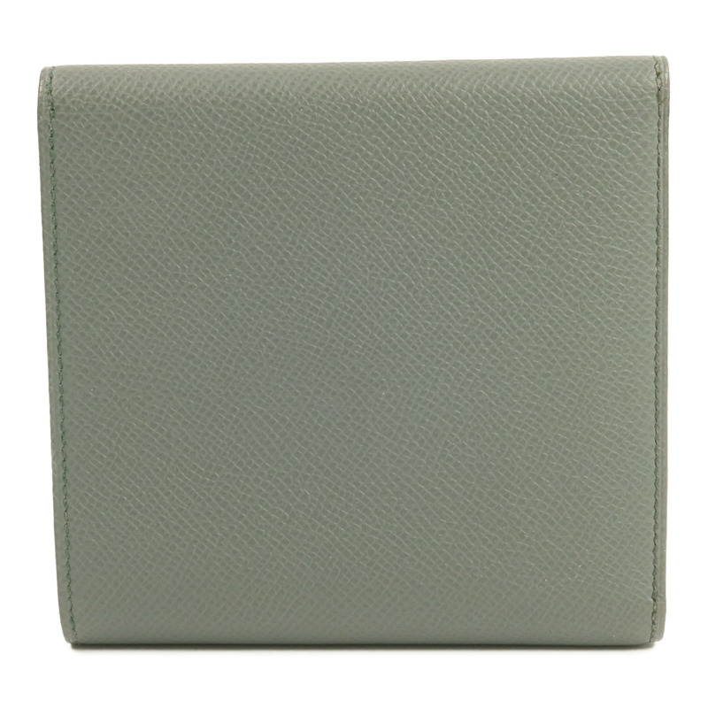 HERMES Epsom皮革Clic 12錢包Vert Amande-1