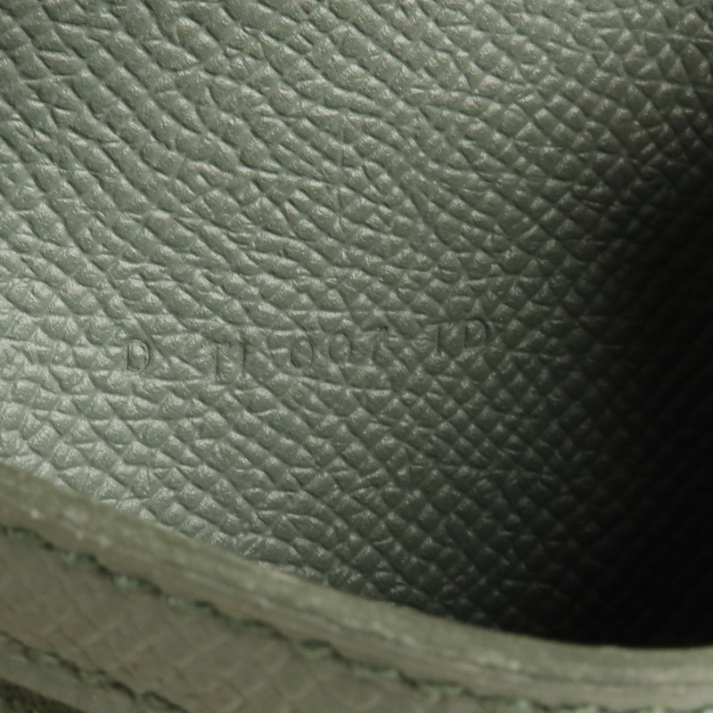 HERMES Epsom皮革Clic 12錢包Vert Amande-10