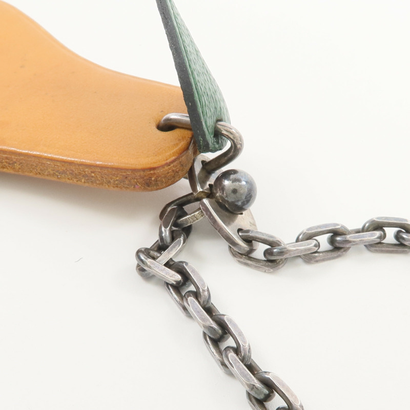 HERMES Chevre/Vache皮革Lafrance Pearl Charm掛飾-4