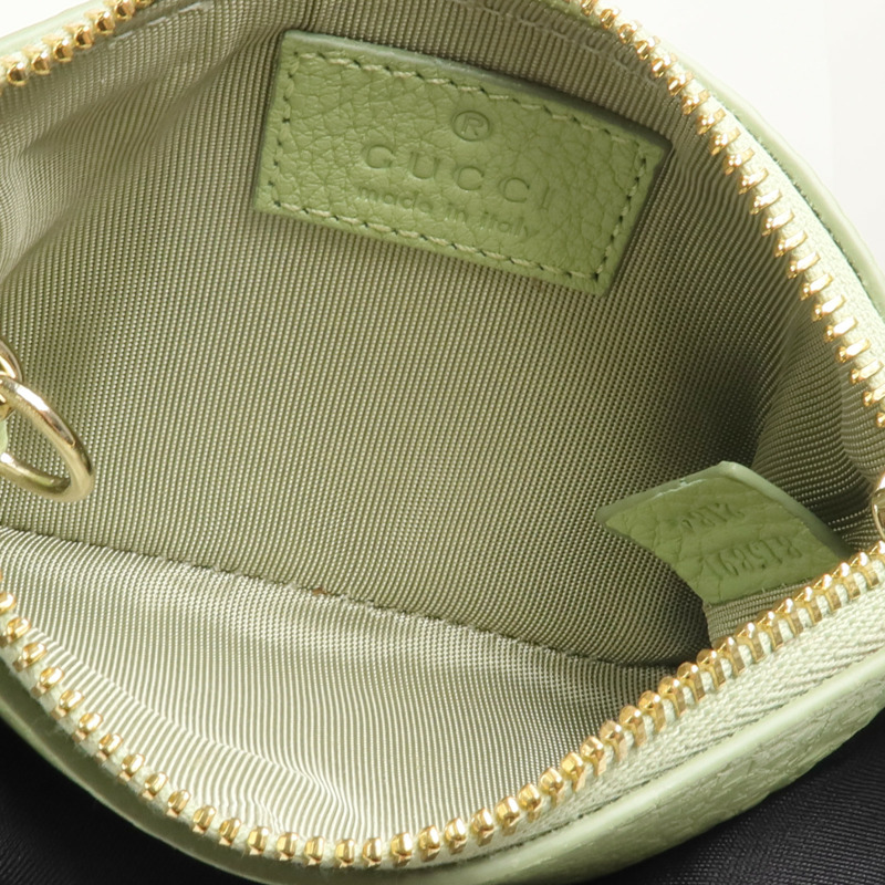 GUCCI 牛皮皮革GG Emblem Key&Coins Case-12