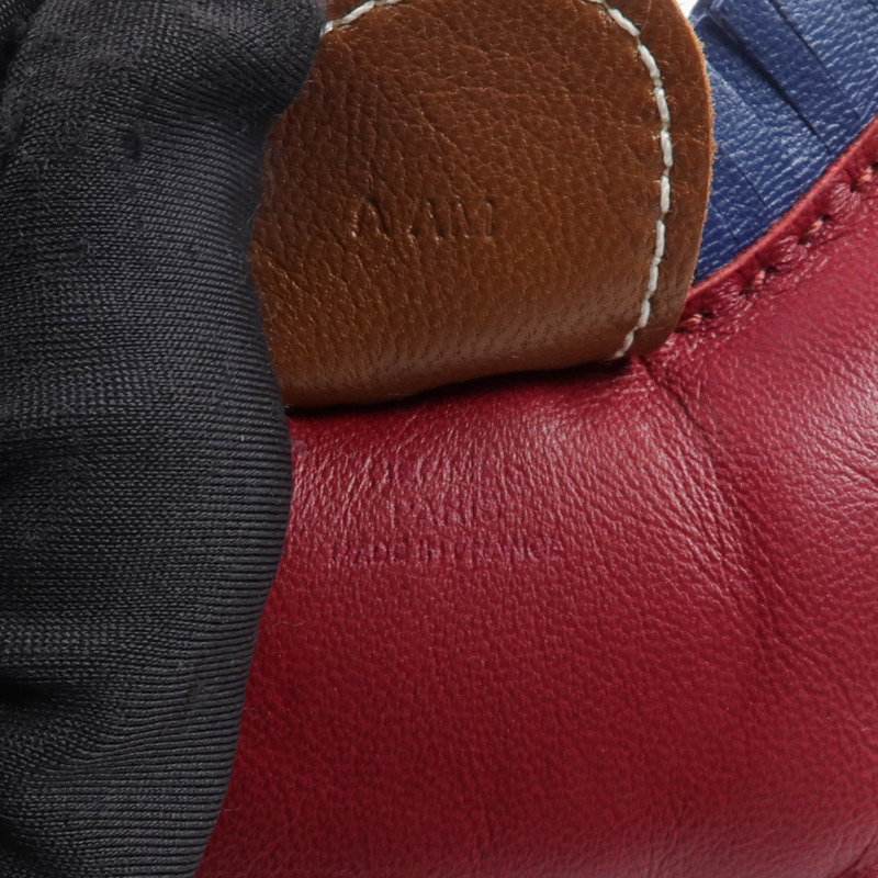 HERMES Milo皮革Rodeo GM掛飾Fauve/Bleu de Malte/Rubis-6
