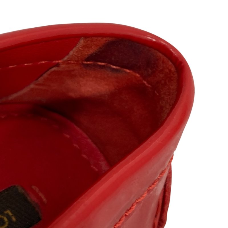 LOUIS VUITTON 路易威登 OXFORD FLAT 平底樂福鞋 漆皮 紅色 SIZE 38-18