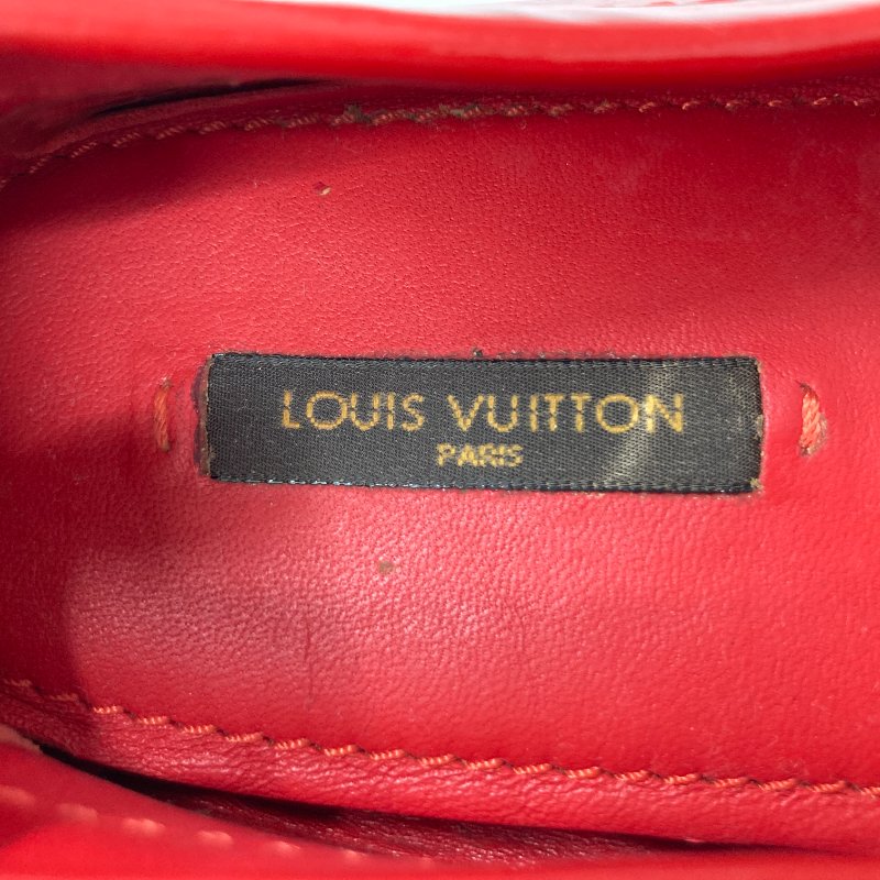LOUIS VUITTON 路易威登 OXFORD FLAT 平底樂福鞋 漆皮 紅色 SIZE 38-20