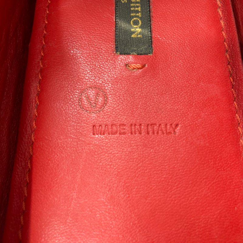 LOUIS VUITTON 路易威登 OXFORD FLAT 平底樂福鞋 漆皮 紅色 SIZE 38-21