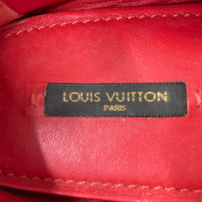 LOUIS VUITTON 路易威登 OXFORD FLAT 平底樂福鞋 漆皮 紅色 SIZE 38-22