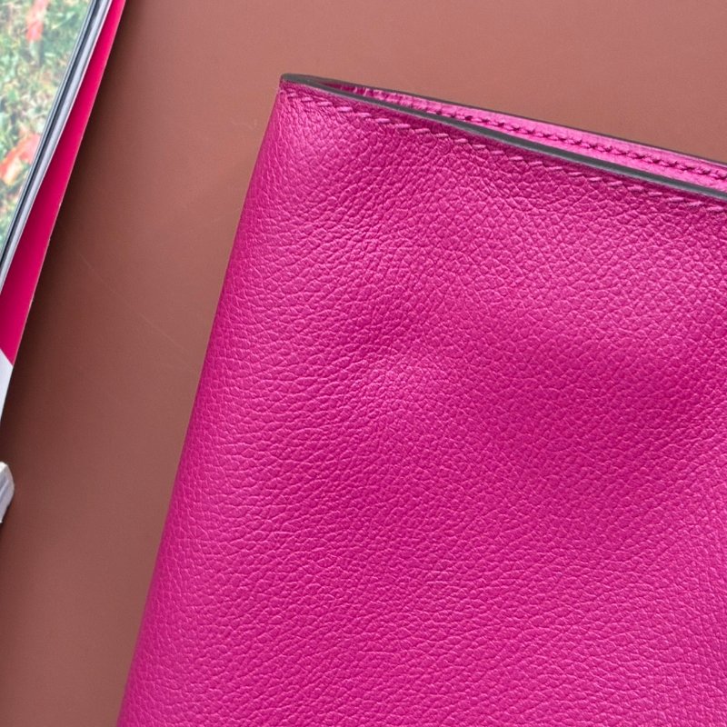::Hermès:: Clic-H 21 紫紅色銀扣 手拿包 斜背包-12
