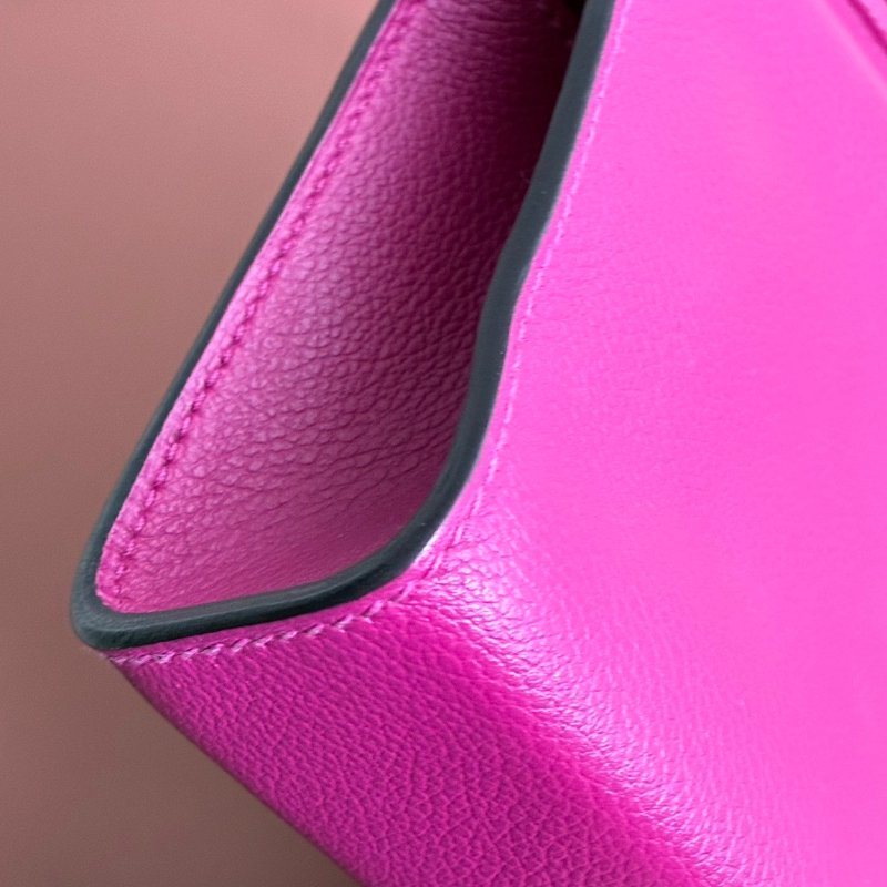 ::Hermès:: Clic-H 21 紫紅色銀扣 手拿包 斜背包-19