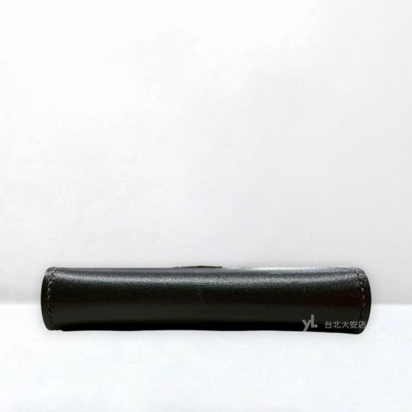 A10406-HERMES Bearn 89黑色box皮銀扣對開卡夾-4