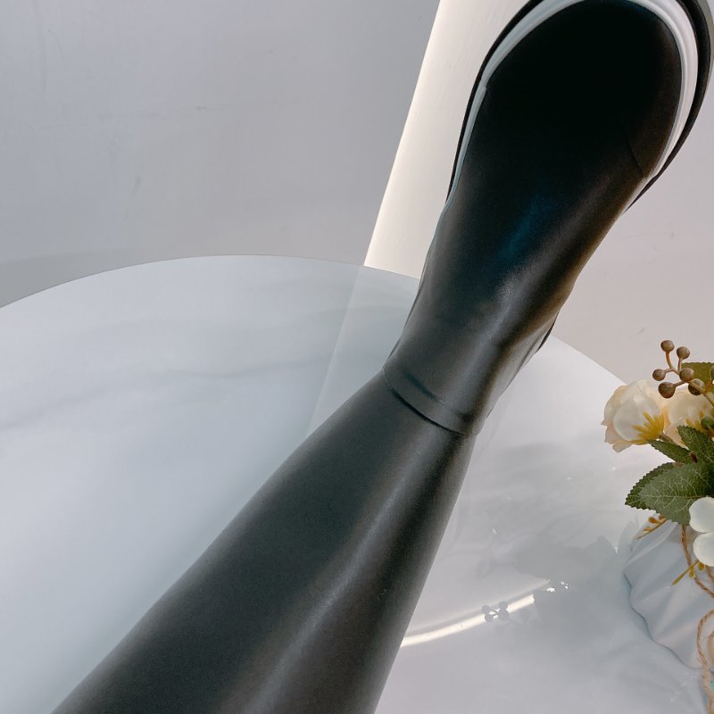 MS0721 Chanel 香奈兒 大腿根 高長靴 雨靴 橡膠 黑白色 Thigh High Rainboot Rubber Black x White-16