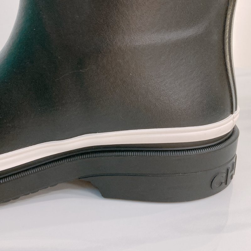 MS0721 Chanel 香奈兒 大腿根 高長靴 雨靴 橡膠 黑白色 Thigh High Rainboot Rubber Black x White-26