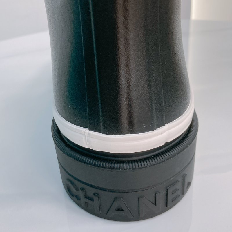 MS0721 Chanel 香奈兒 大腿根 高長靴 雨靴 橡膠 黑白色 Thigh High Rainboot Rubber Black x White-27