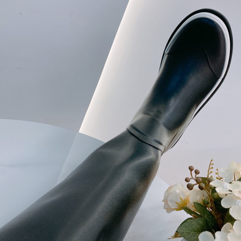 MS0721 Chanel 香奈兒 大腿根 高長靴 雨靴 橡膠 黑白色 Thigh High Rainboot Rubber Black x White-29