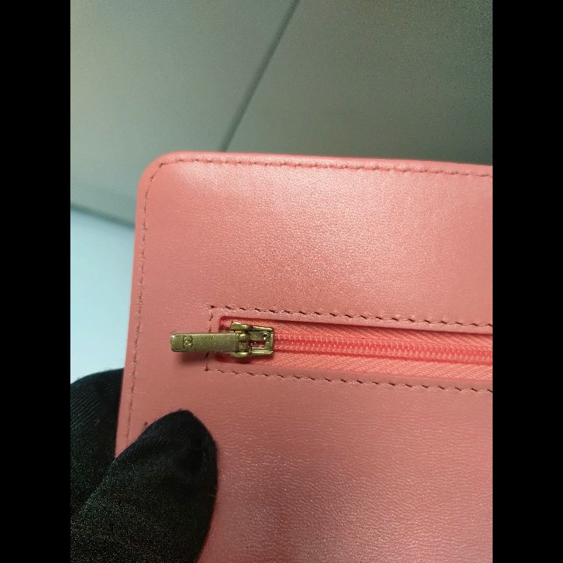 Chanel 金鍊珠光粉皮菱格WOC-29