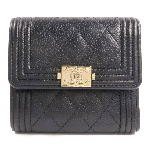 CHANEL 牛皮皮革Boy Small Flap Wallet錢包
