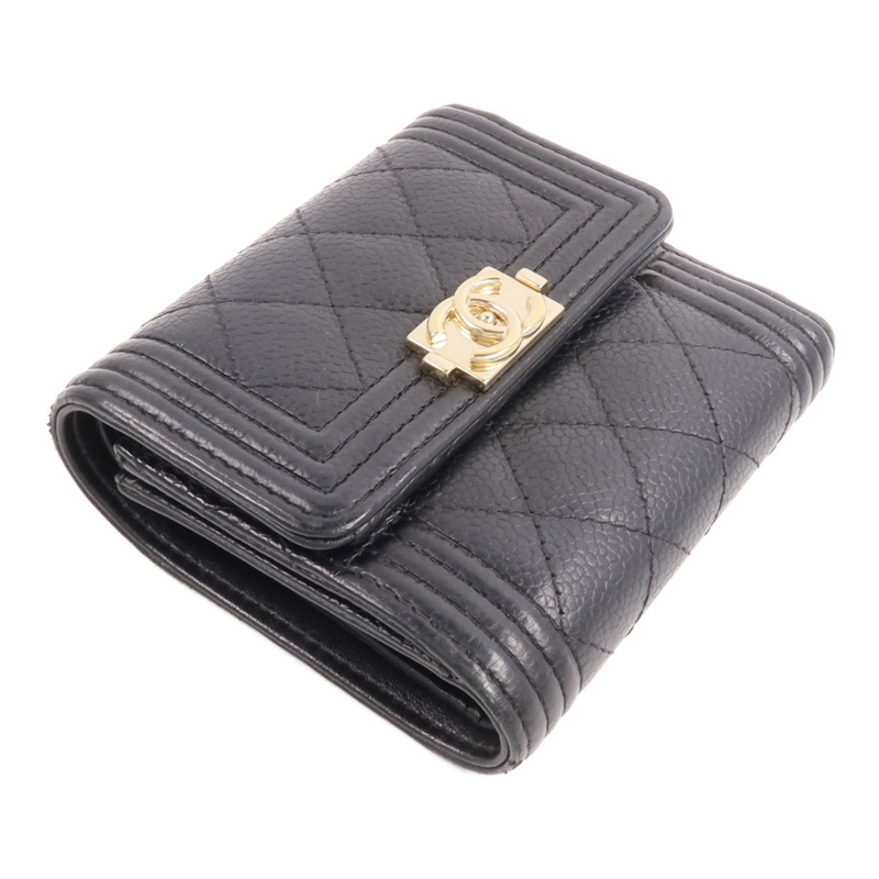 CHANEL 牛皮皮革Boy Small Flap Wallet錢包-2