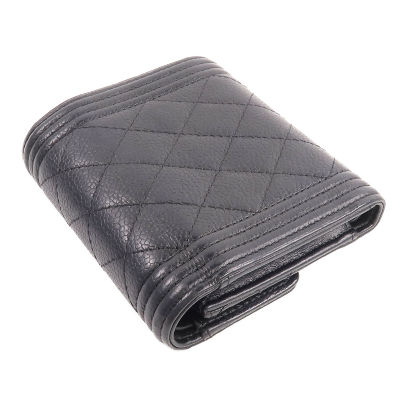 CHANEL 牛皮皮革Boy Small Flap Wallet錢包-4