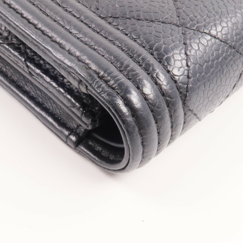 CHANEL 牛皮皮革Boy Small Flap Wallet錢包-14