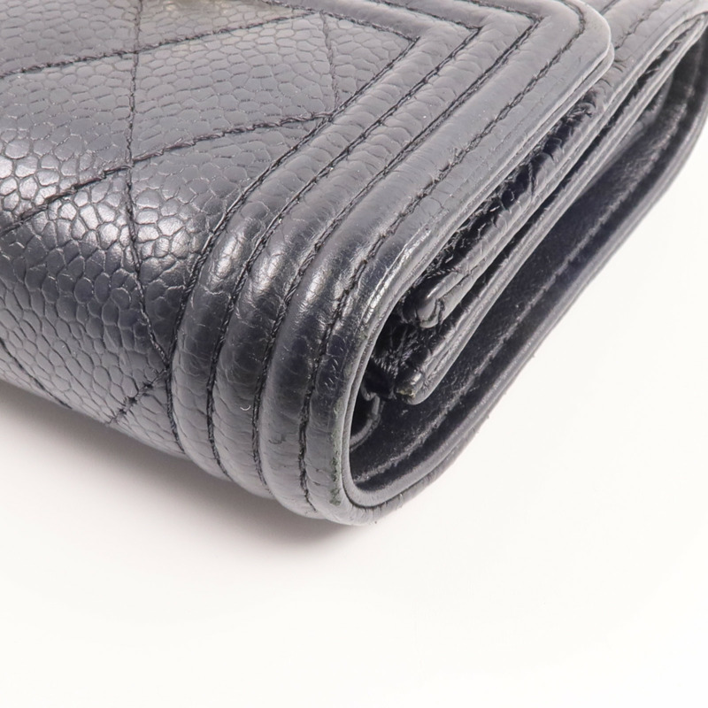 CHANEL 牛皮皮革Boy Small Flap Wallet錢包-15