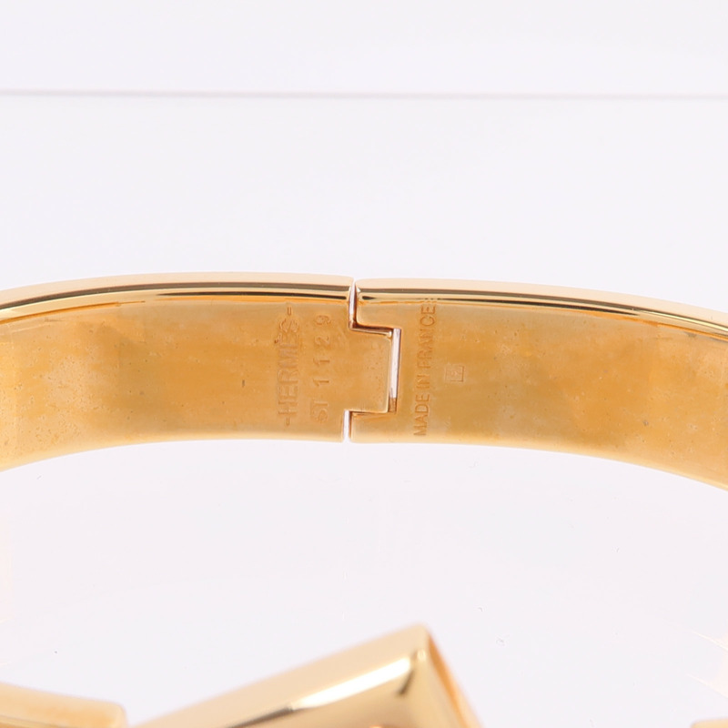 HERMES 金屬/琺瑯Clic Anneau手鐲-6