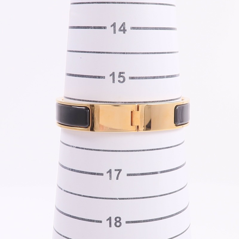 HERMES 金屬/琺瑯Clic Anneau手鐲-9