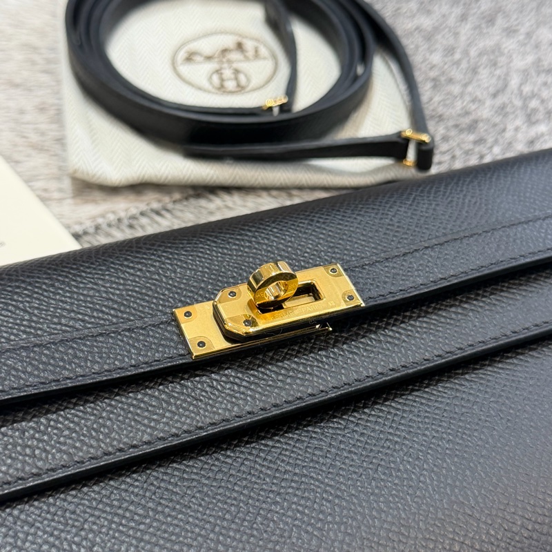 HERMES KELLY TO GO黑色金扣/Z-4