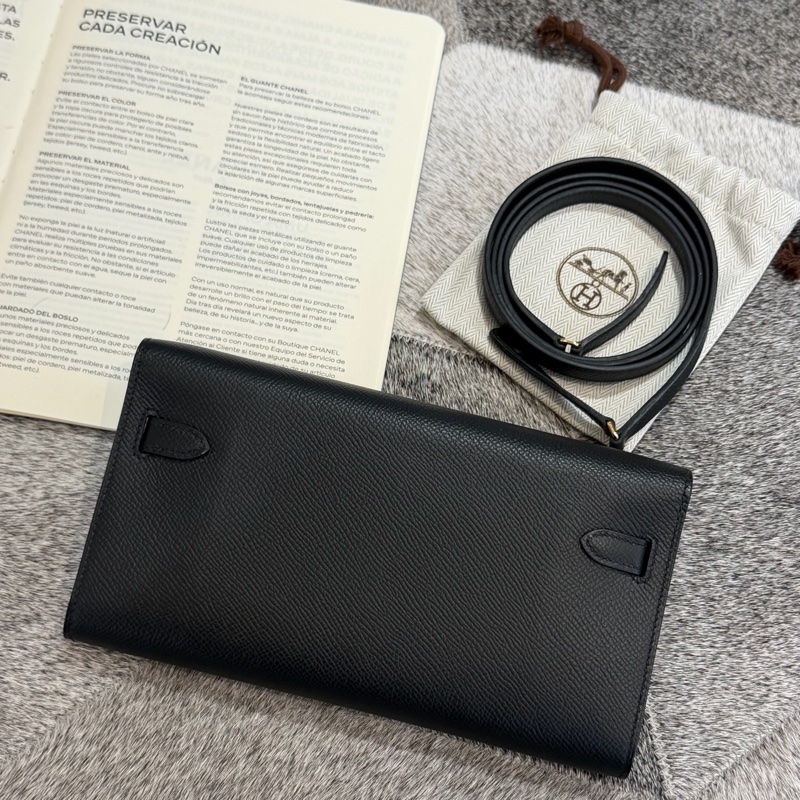 HERMES KELLY TO GO黑色金扣/Z-5