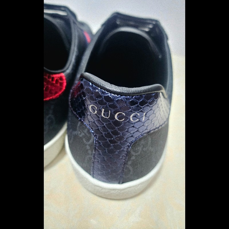 Gucci Ace GG Supreme 男裝帆布休

閒經典gg logo鞋 8碼-9