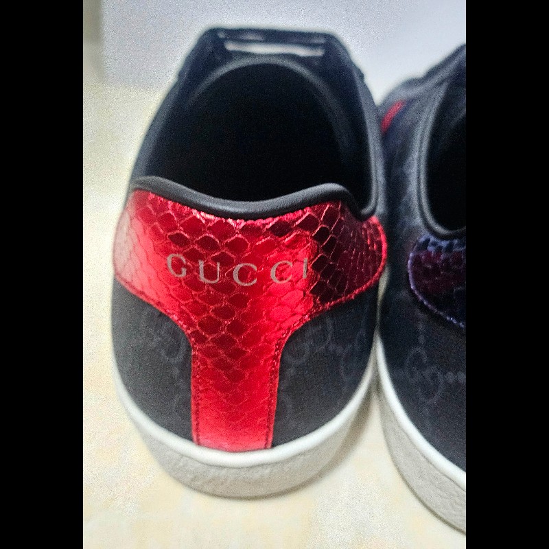 Gucci Ace GG Supreme 男裝帆布休

閒經典gg logo鞋 8碼-10