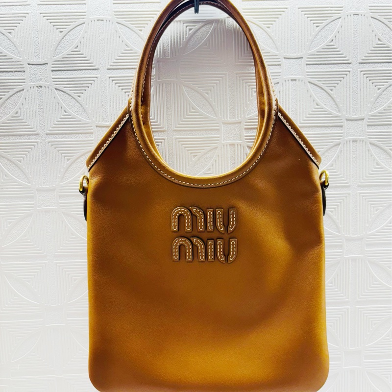 MIU MIU Ivy mini托特包-經典焦糖色 98-1