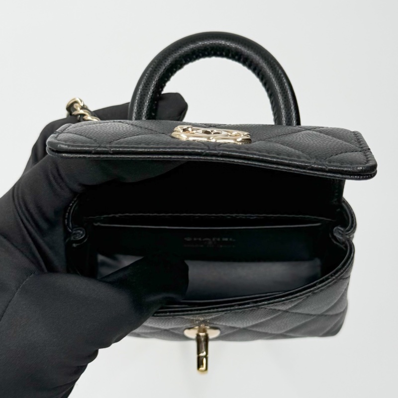 CHANEL Micro Coco Handle 荔枝菱格紋 🖤 夢幻超微型掌心包 🐾｜✨Wisher惟奢名品✨-6