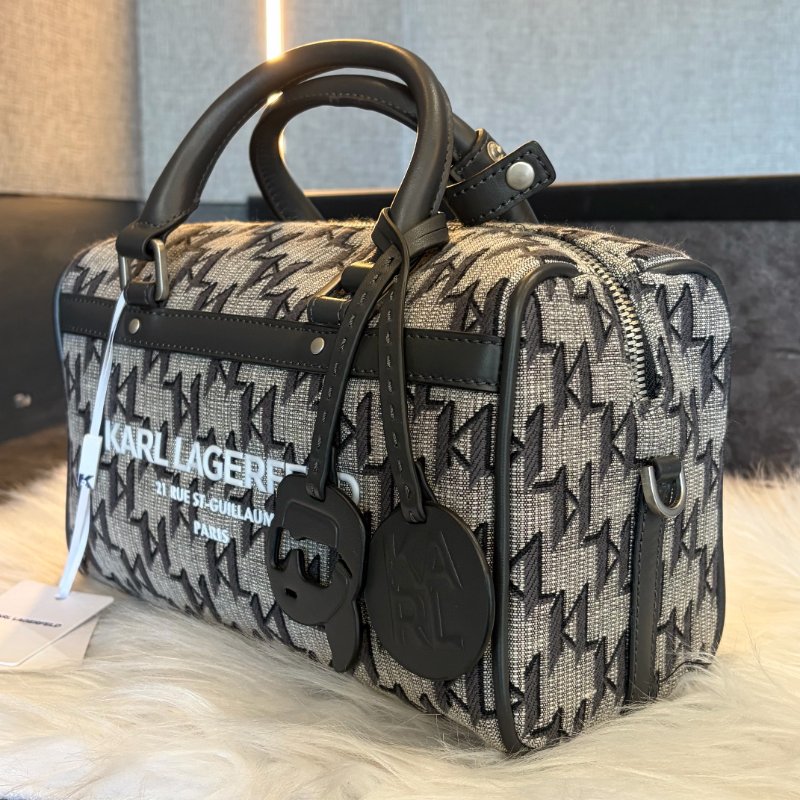KARL 緹花兩用包 灰 全新商品-2