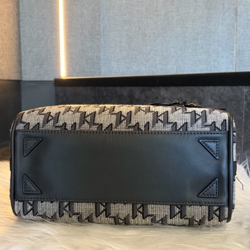 KARL 緹花兩用包 灰 全新商品-3