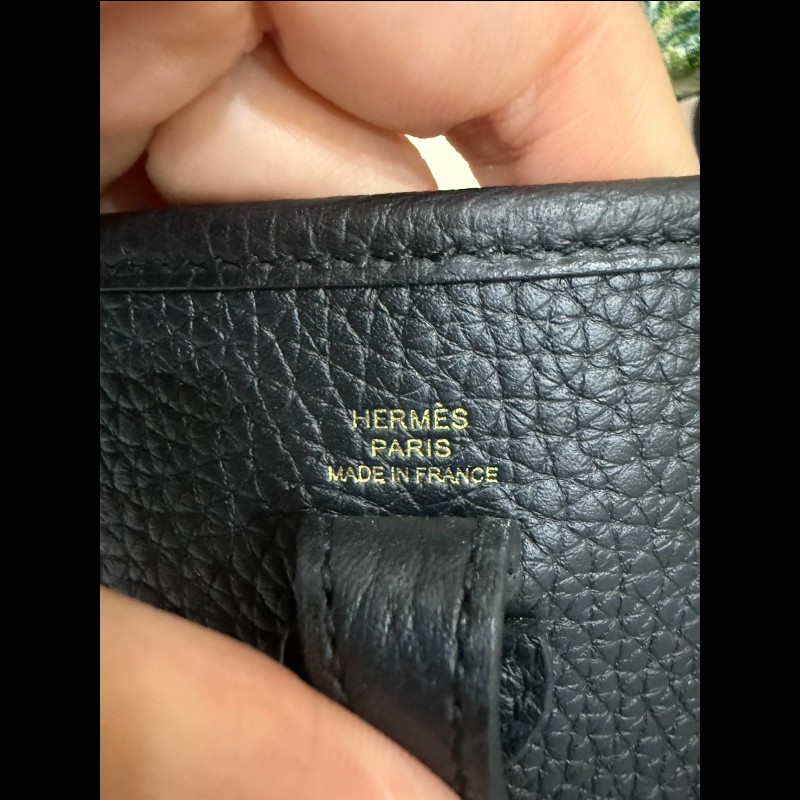 Hermes Evelyne Mini 黑色金扣 G刻-17